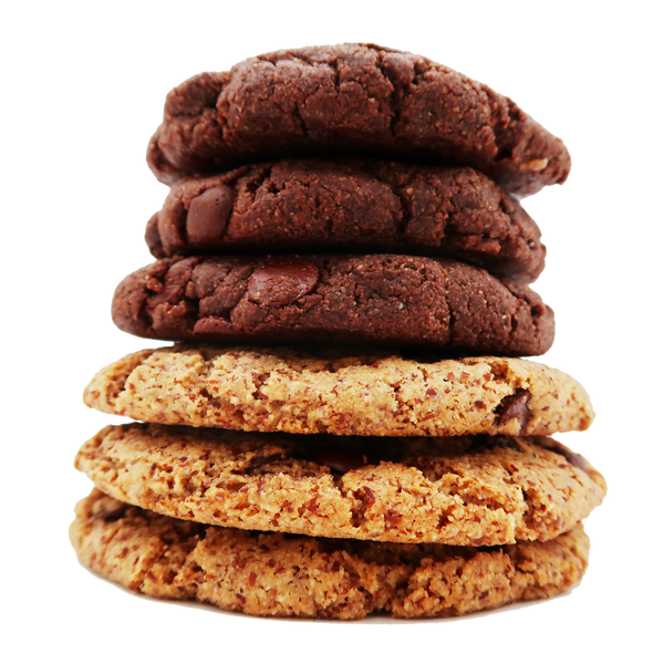 Classic Chip Duo: MVP chocolate chip cookie and Double Dribble double chocolate chip cookie