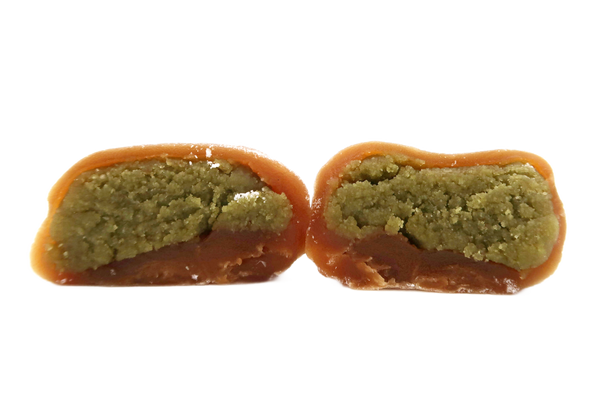 Mookie matcha: soft mochi with matcha cookie dough