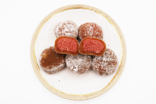 Mookie strawberry: soft mochi with chocolate chip strawberry cookie dough