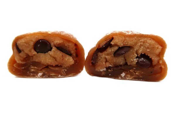 Mookie chocolate chip: soft mochi filled with chocolate chip cookie dough
