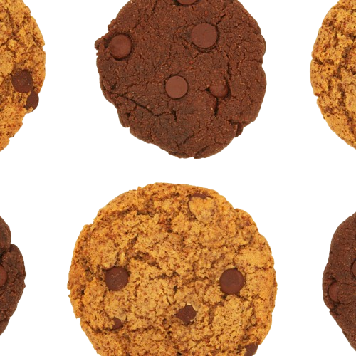 Classic Chip Duo: MVP chocolate chip cookie and Double Dribble double chocolate chip cookie
