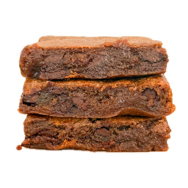 Gooey Dirty Blondies stacked 