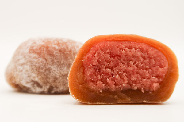 Mookie strawberry: soft mochi with chocolate chip strawberry cookie dough