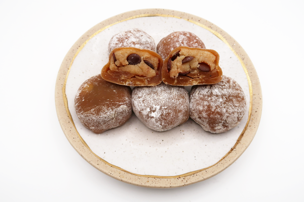 Mookie chocolate chip: soft mochi with gluten-free chocolate chip cookie dough
